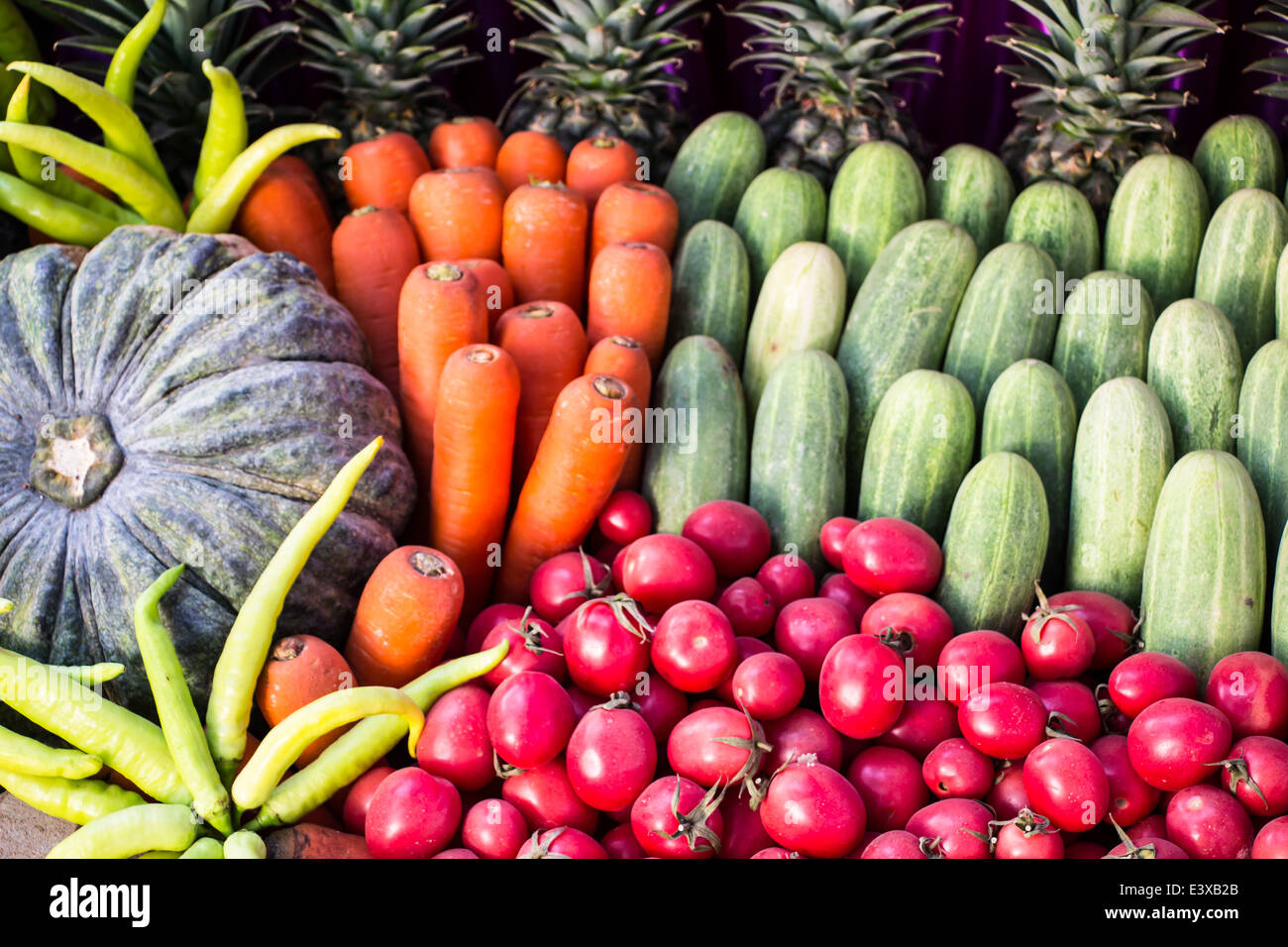 Mescolare le verdure. Lo stile della Thailandia Foto Stock