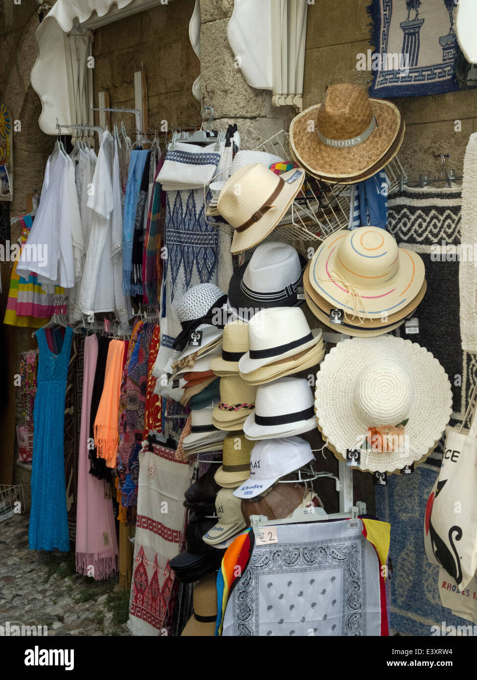 Griechenland, Rhodos-Stadt, Altstadt, Odos Fanouriou, Touristisches Geschäft Foto Stock