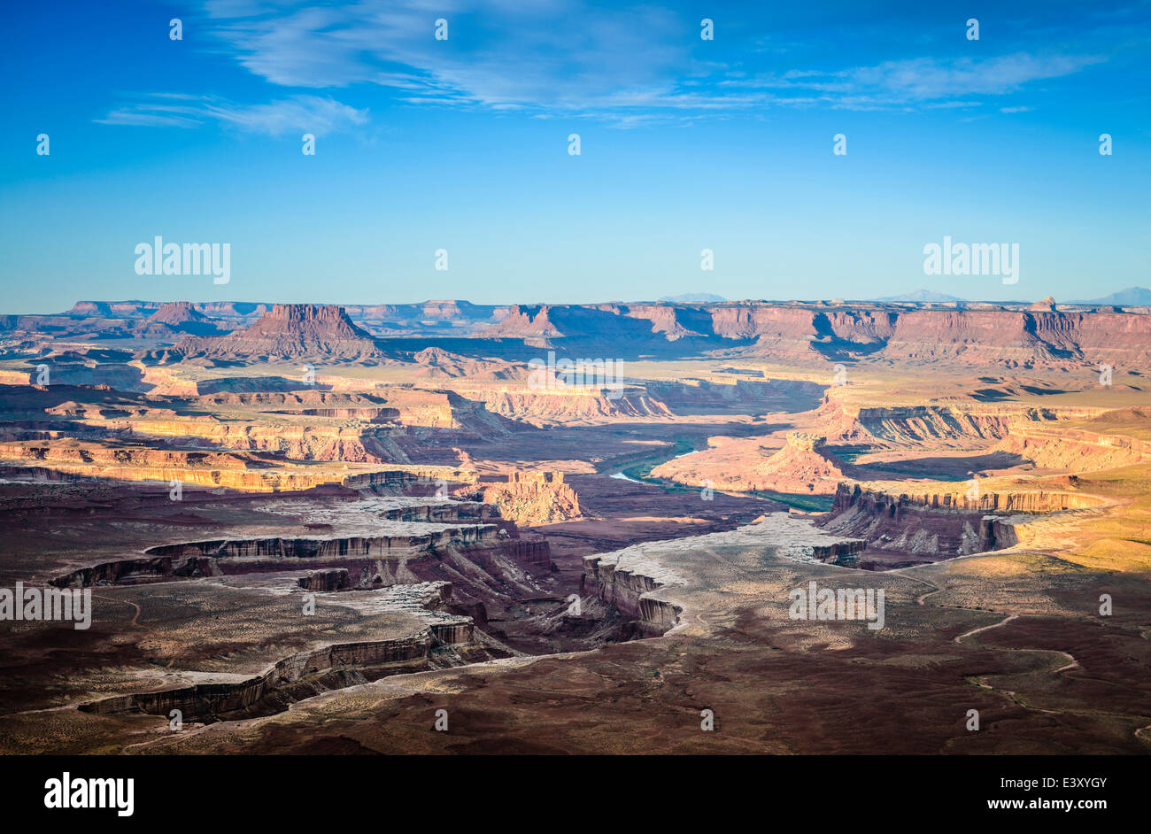 Vista aerea della curva a ferro di cavallo, Canyonlands, Utah, Stati Uniti Foto Stock