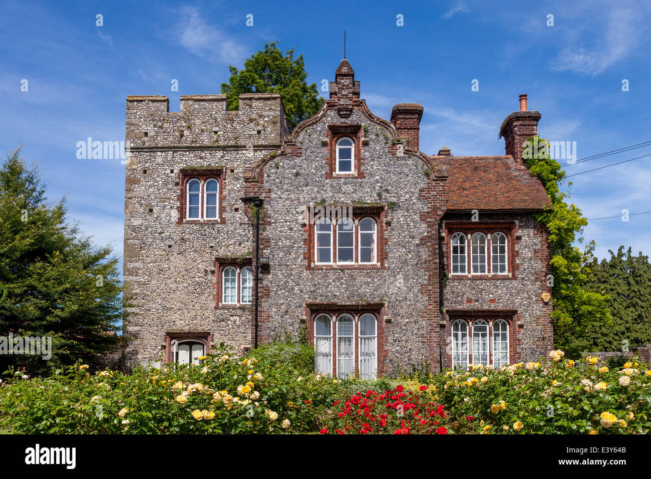 Casa Torre Westgate e giardini, Canterbury, Kent, Regno Unito Foto Stock