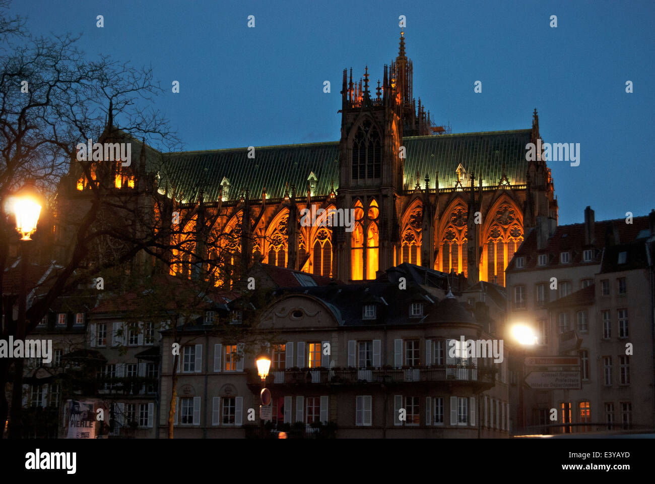 Cattedrale di Metz, Francia Foto Stock