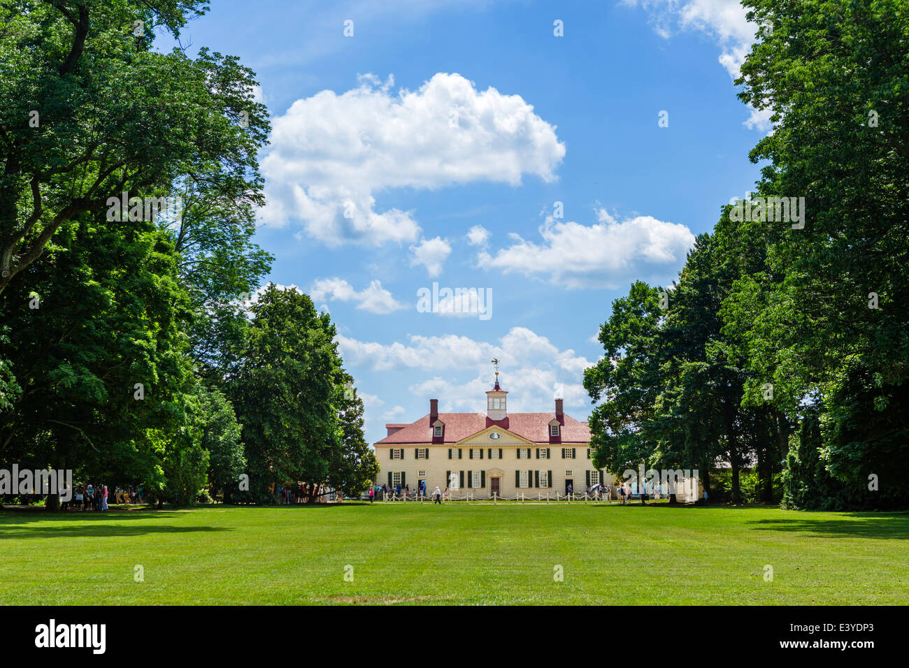 Presidente George Washington plantation mansion a Mount Vernon, in contea di Fairfax, Virginia, Stati Uniti d'America Foto Stock