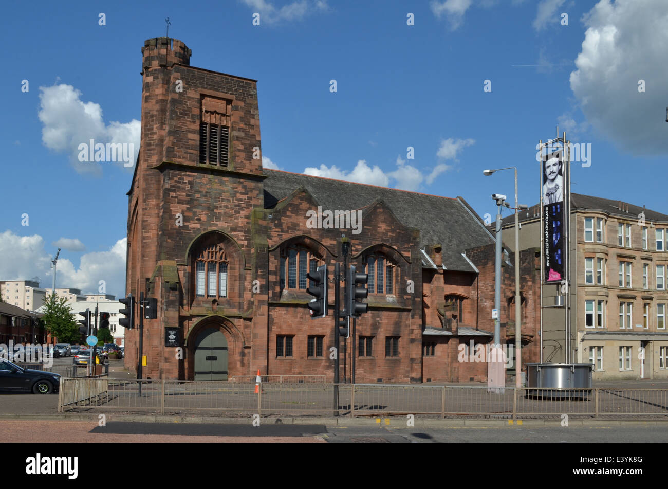 Regina della Chiesa a croce è una ex Chiesa di Scozia chiesa parrocchiale a Glasgow, Scozia. progettato da Charles Rennie Mackintosh Foto Stock