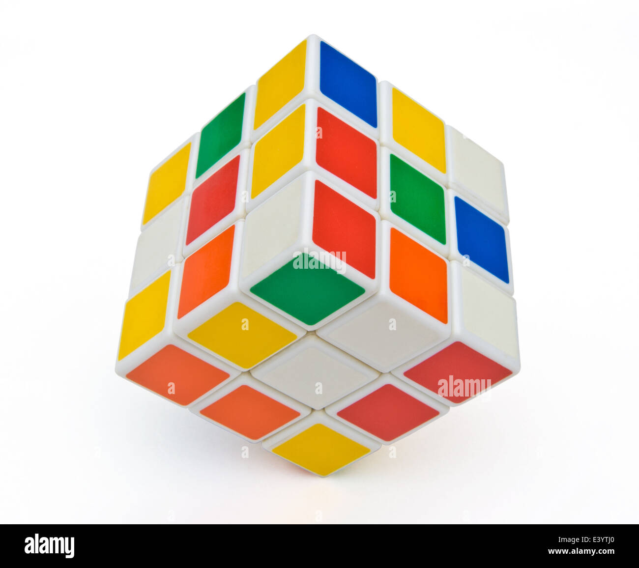 Prodotto isolato foto di un cubo di Rubik Foto Stock