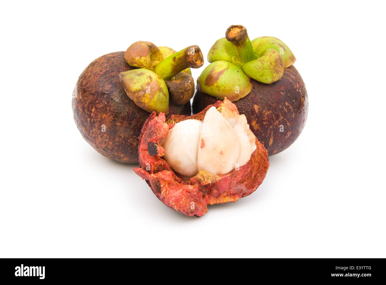 Mangosteen e del segmento di tracciato di ritaglio Foto Stock