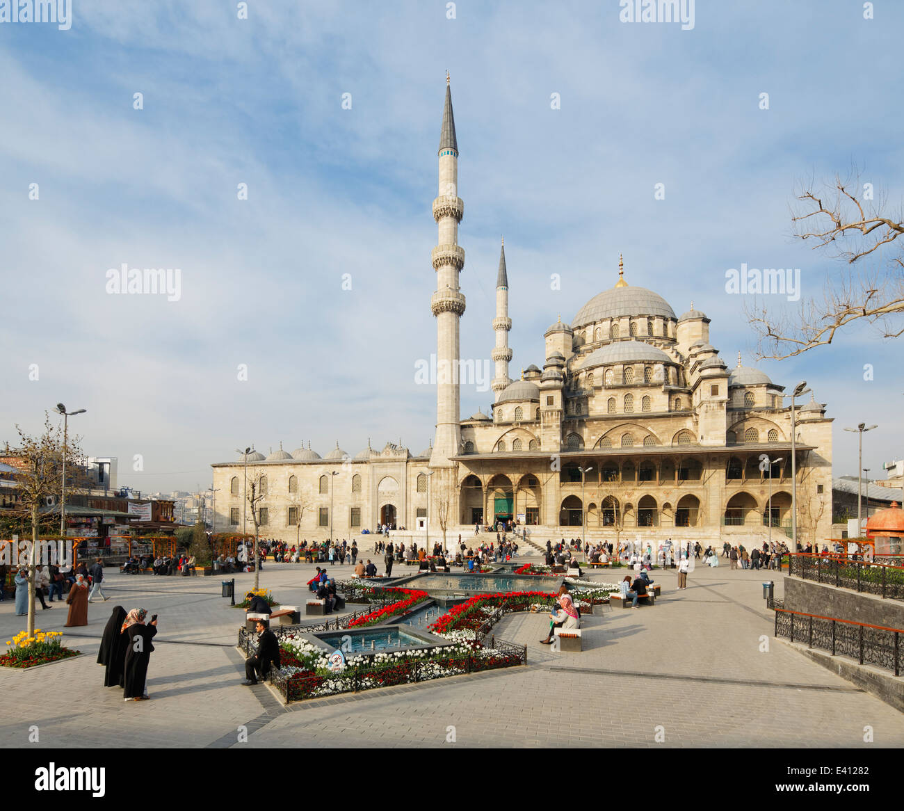 Turchia, Istanbul, Eminoenue, Nuova Moschea Foto Stock