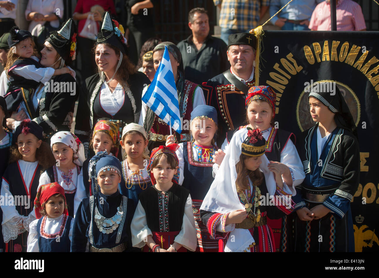 Griechenland, Rhodos-Stadt, Parade zum Ochi-Tag Foto Stock