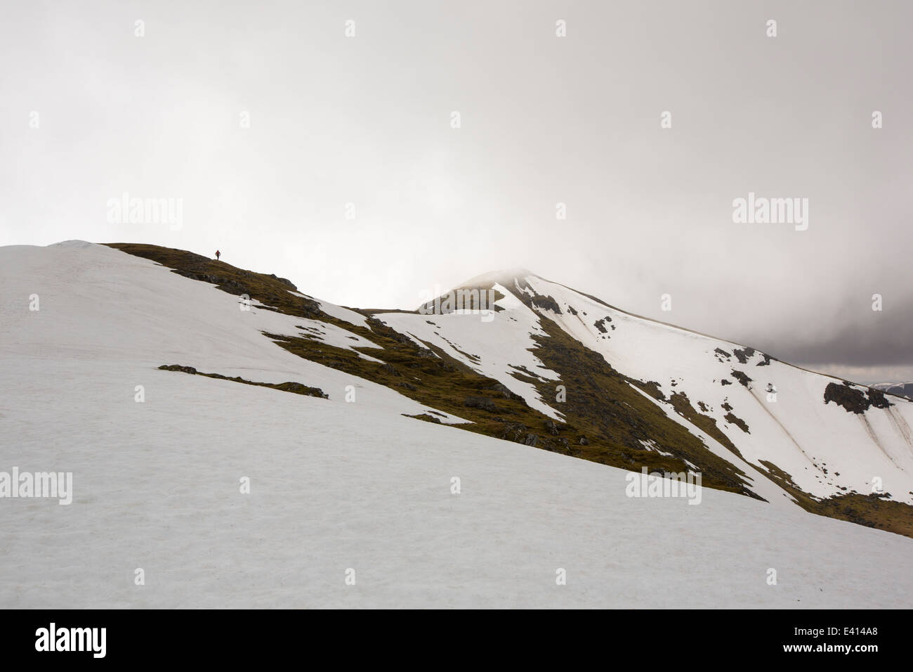 Beinn Ghlas, un Munro sul lato di Ben Lawers sopra Loch Tay nelle Highlands scozzesi, UK. Foto Stock