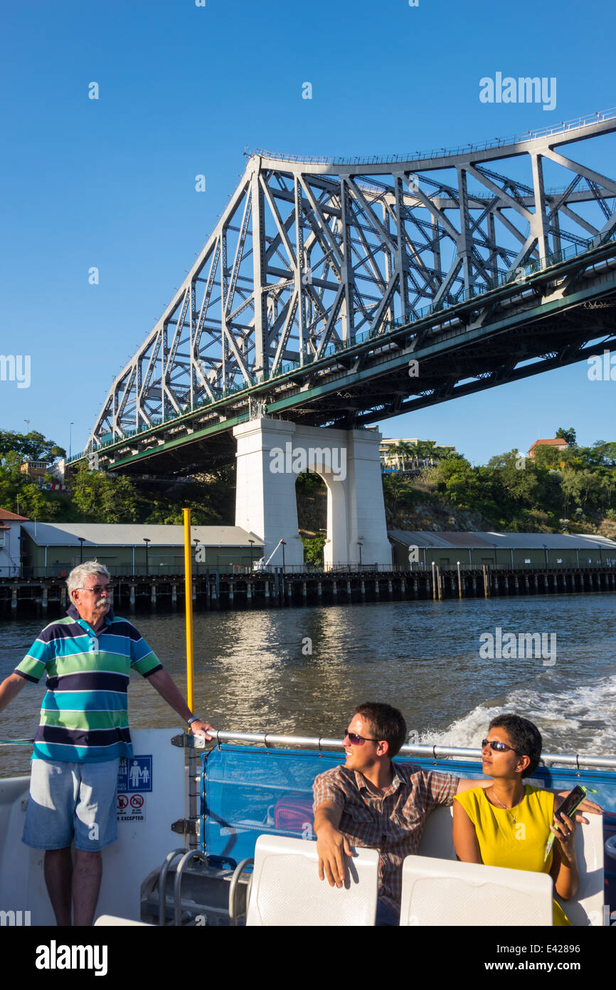 Brisbane Australia,Queensland Brisbane River Water,Story Bridge,CityCat,traghetto,barca,trasporti pubblici,TransLink,Trans link,QueenslandFerries,Ferrie Foto Stock