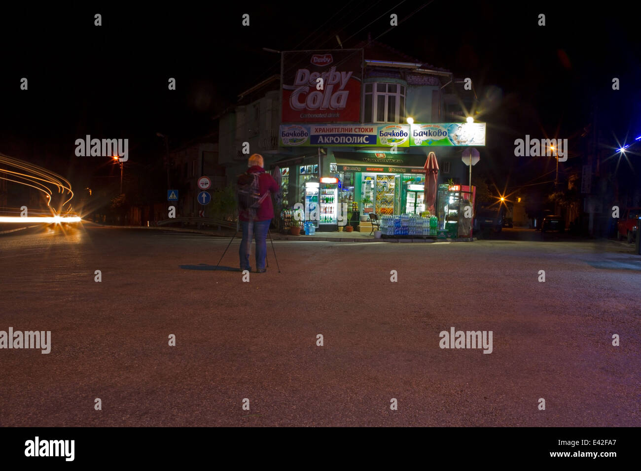 Notte del corso di fotografia in Bulgaria Foto Stock