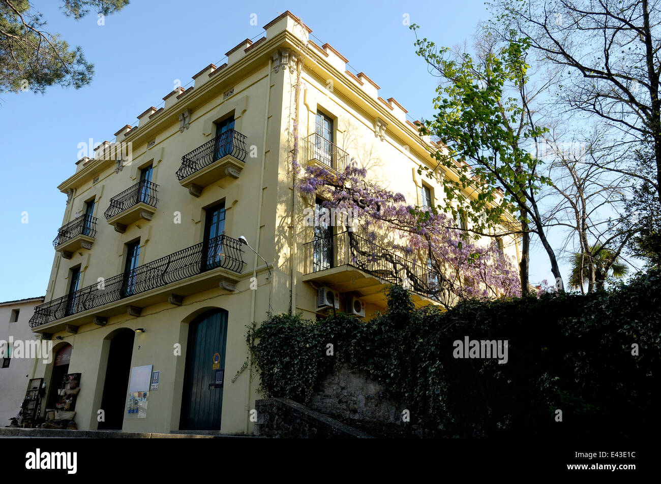 Hotel Els Jardins de la Martana a Besalu.La Garrotxa, provincia di Girona, in Catalogna, Spagna Foto Stock