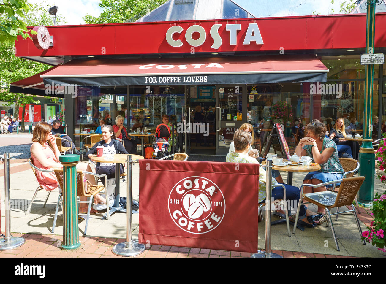 Costa Coffee Mell Square Shopping Centre Solihull West Midlands, Regno Unito Foto Stock