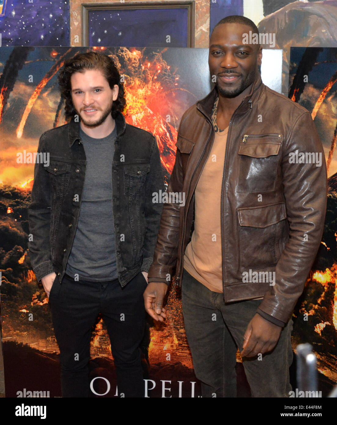 "Pompei' speciale proiezione con il Kit Harington e Adewale Akinnuoye-Agbaje presso l'Istituto Franklin dotate: Kit Harington,Adewale Akinnuoye-Agbaje dove: Philadelphia, Pennsylvania, Stati Uniti quando: 28 Gen 2014 Foto Stock