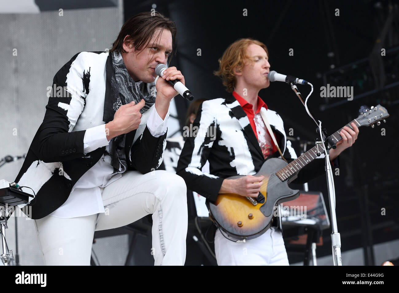 2014 Big Day Out Festival - Arcade Fire esibirsi sul palco con: Win Butler,Richard Reed Parry dove: Sydney, Australia quando: 26 Gen 2014 Foto Stock