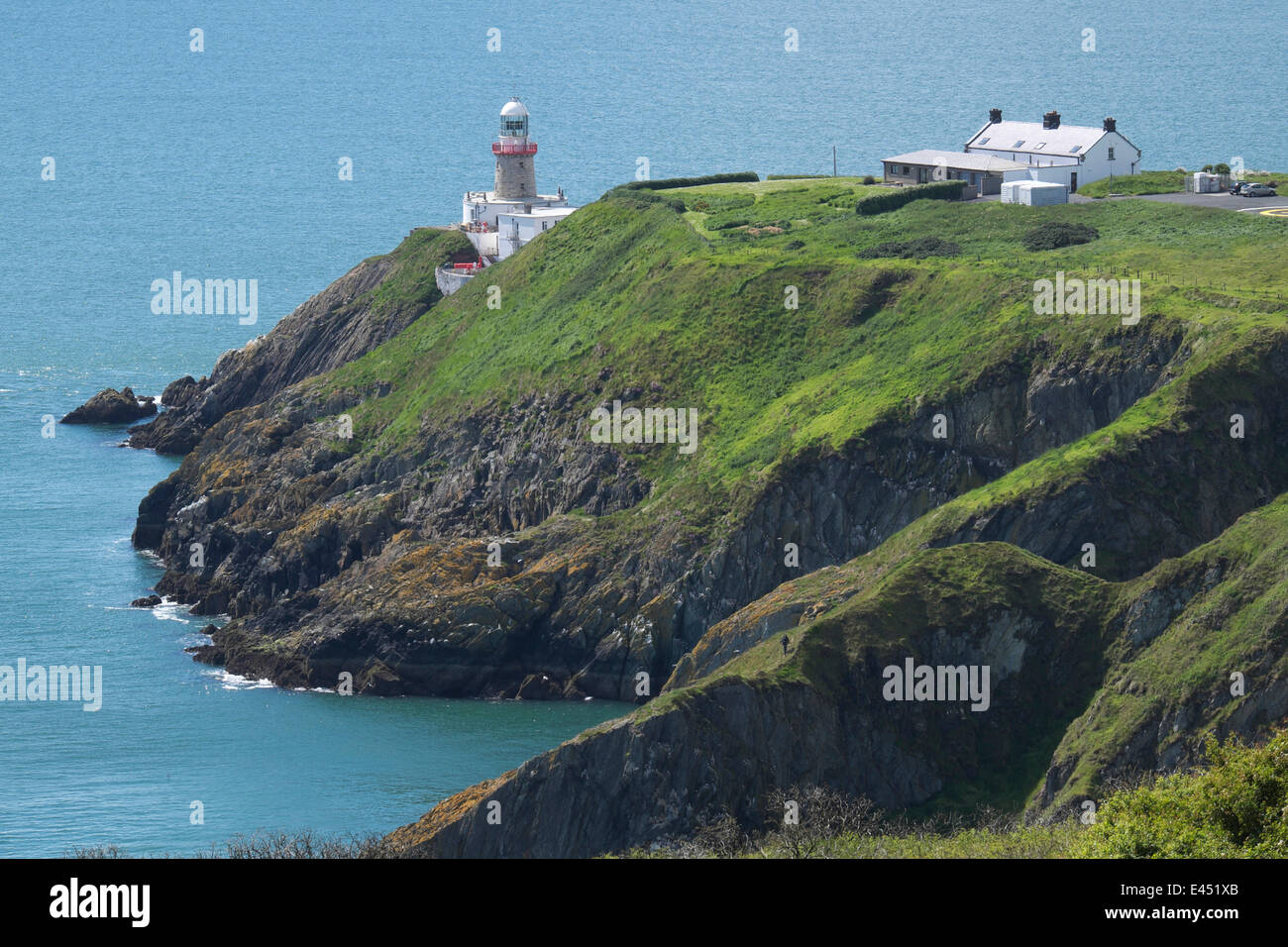 Baily Lighthouse, Howth Peninsula, nella contea di Leinster, Irlanda Foto Stock