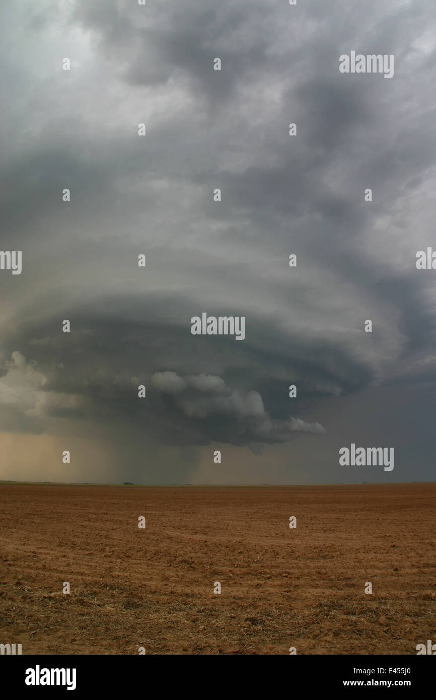 Un violentemente supercell rotante, Boise City, Oklahoma, Stati Uniti d'America Foto Stock