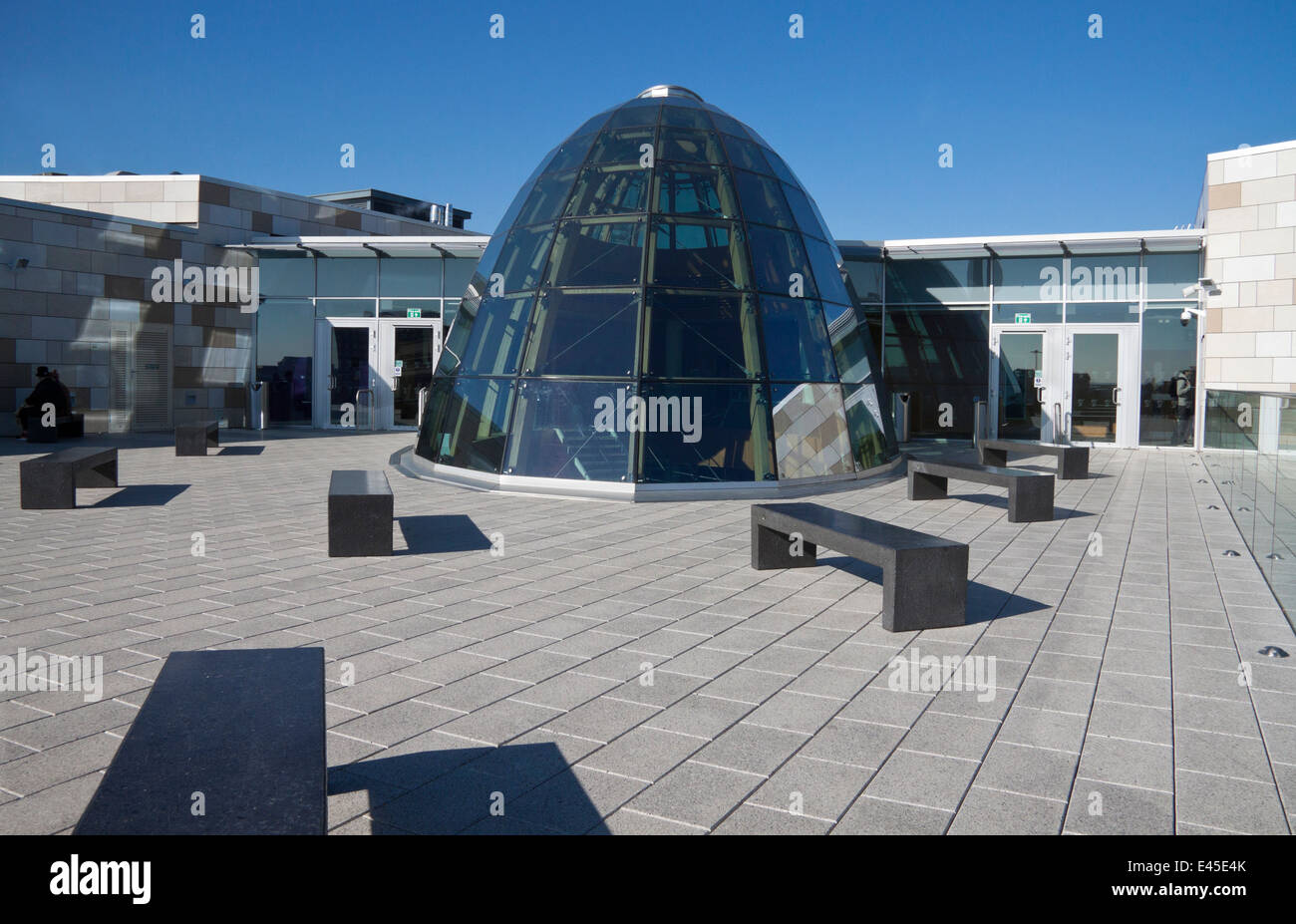 Cupola di vetro sul tetto del Liverpool Central Library, Merseyside, Regno Unito. La nuova libreria ripristinata aperto il 17 maggio 2013. Foto Stock