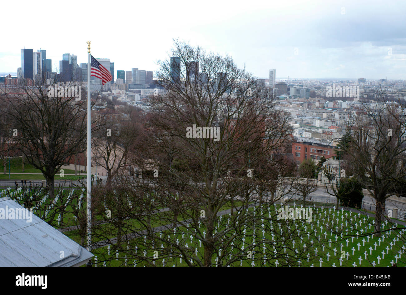 Parigi, Francia-SECONDA GUERRA MONDIALE guerra americana tombe sulle pendici del monte VALERIEN, foto:JONATHAN EASTLAND/AJAX Foto Stock