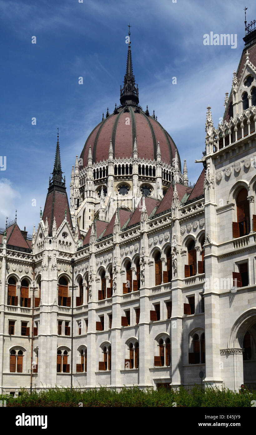 Ungheria Budapest Il Parlamento ungherese della cupola Foto Stock