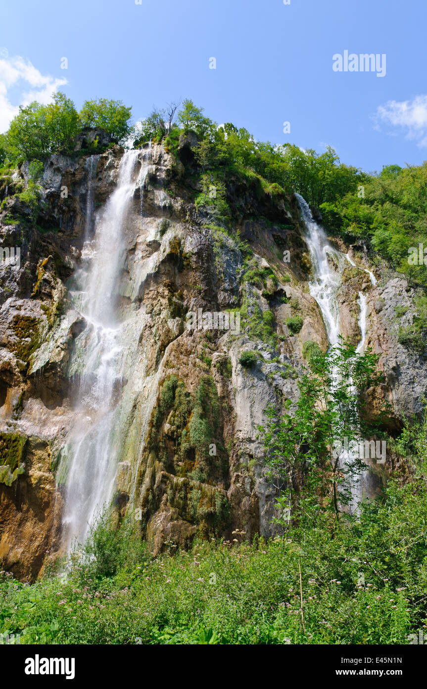 Il Parco Nazionale dei Laghi di Plitvice, Croazia Foto Stock