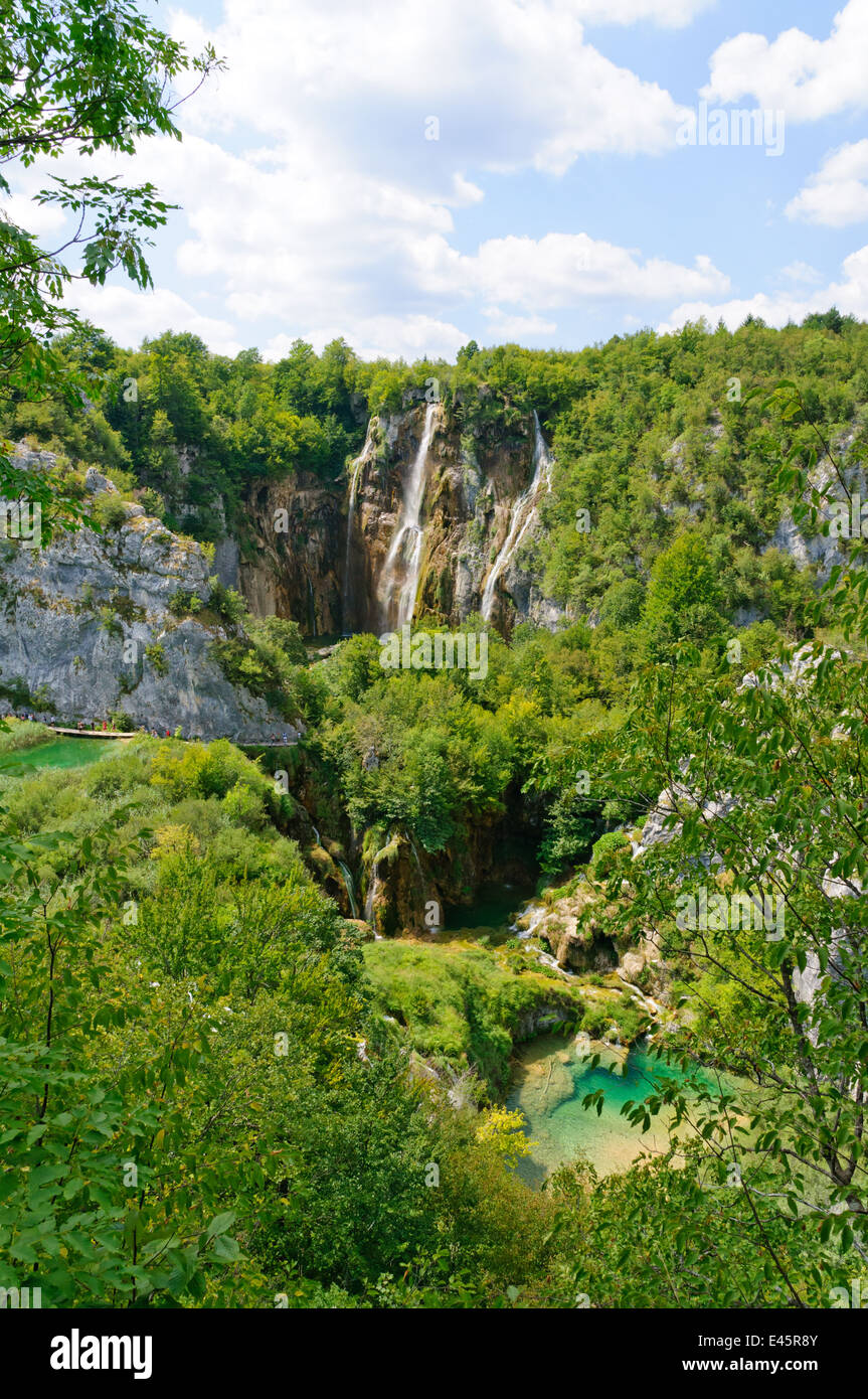 Il Parco Nazionale dei Laghi di Plitvice, Croazia Foto Stock