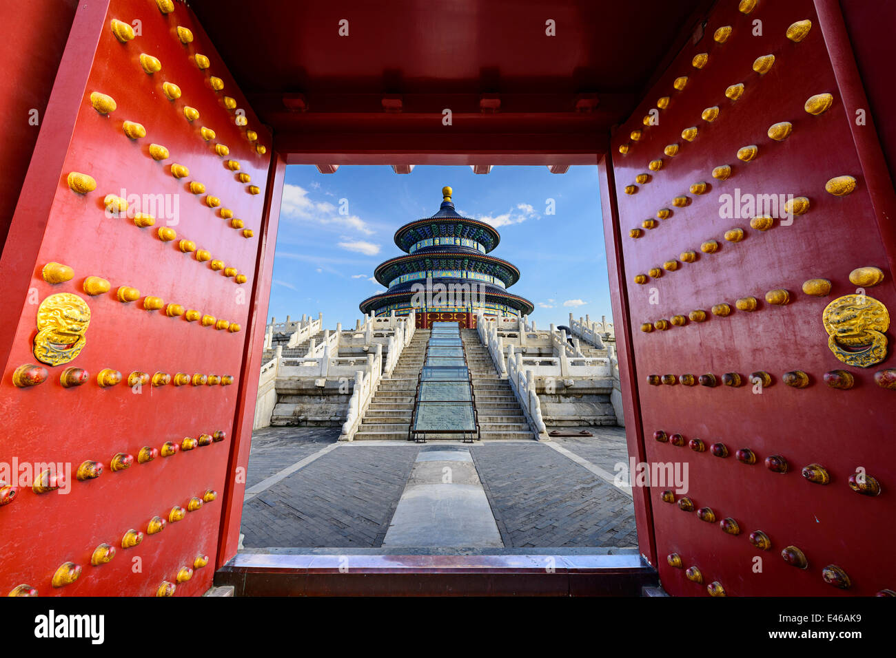 Pechino, Cina presso il Tempio del Paradiso. Foto Stock