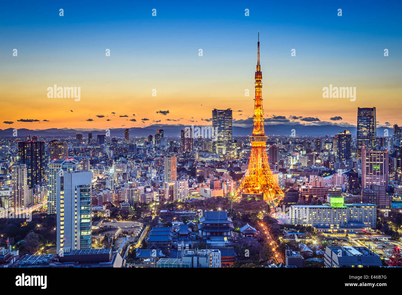 Tokyo, Giappone skyline della città Foto Stock