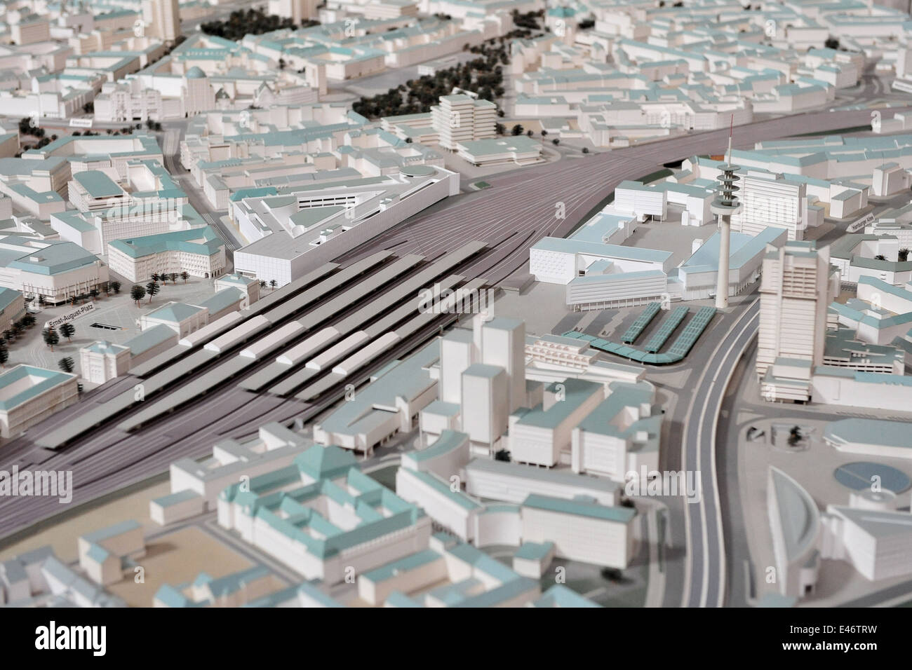 Hannover, Germania, Modello di Hannover nel 2014 con il nuovo municipio Foto Stock