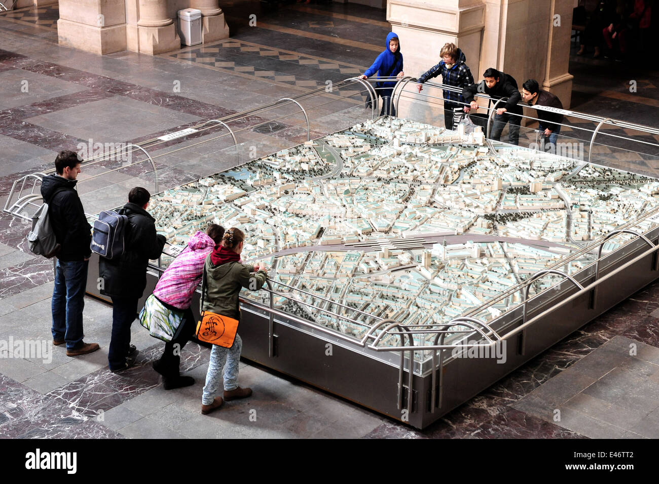 Hannover, Germania, Modello di Hannover nel 2014 con il nuovo municipio Foto Stock