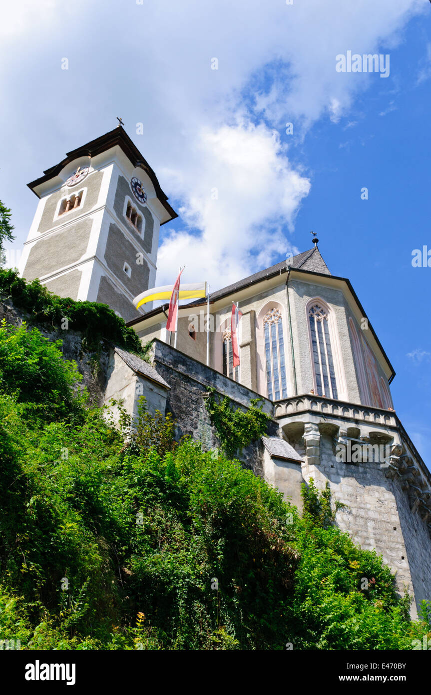 Chiesa cattolica di Hallstatt in Austria Foto Stock