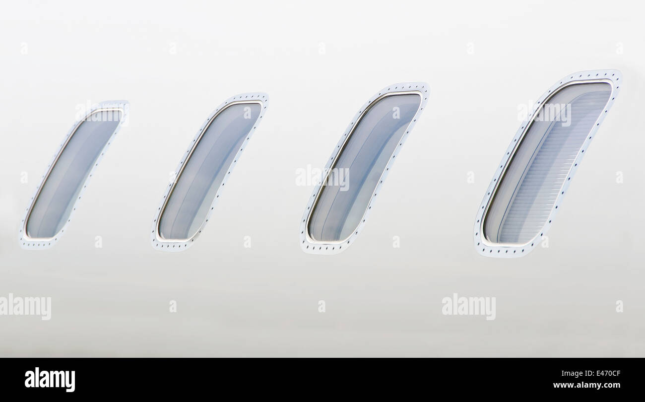 Windows su un lusso aerei privati - Bombardier Global Express Foto Stock