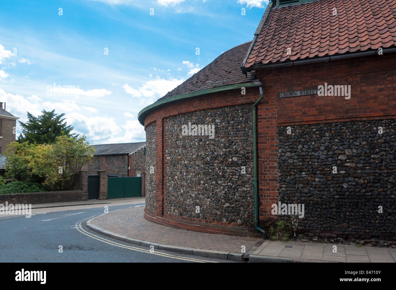 Angolo di Crown Street Bury St Edmunds, Regno Unito Foto Stock