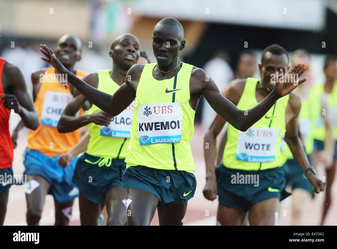 Losanna, Svizzera. 03 Luglio, 2014. Internazionali di atletica leggera, IAAF Diamond League Mens 1500m Ronald Kenya Credito: Azione Sport Plus/Alamy Live News Foto Stock