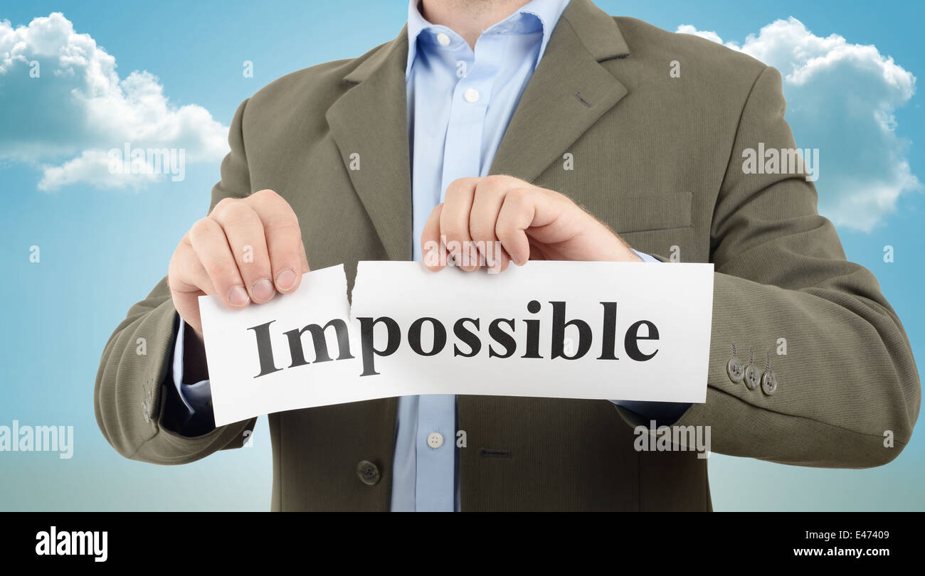 Rendere possibile l'impossibile, motivazione di business Foto Stock