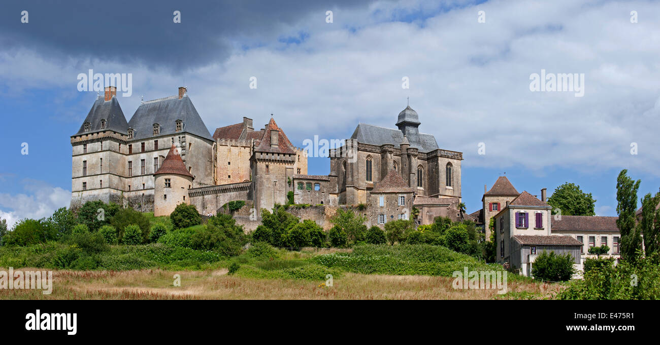 Château de Biron, castello medievale nella valle del Lède, Dordogne, Aquitaine, Francia Foto Stock