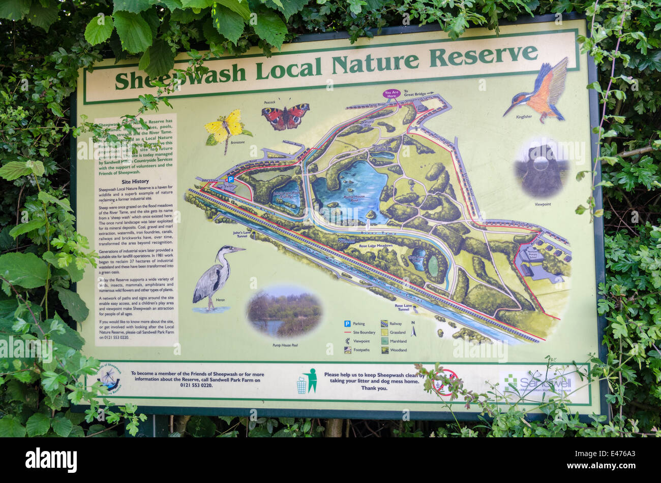 Sheepwash natura locale riserva a Dudley, West Midlands Foto Stock