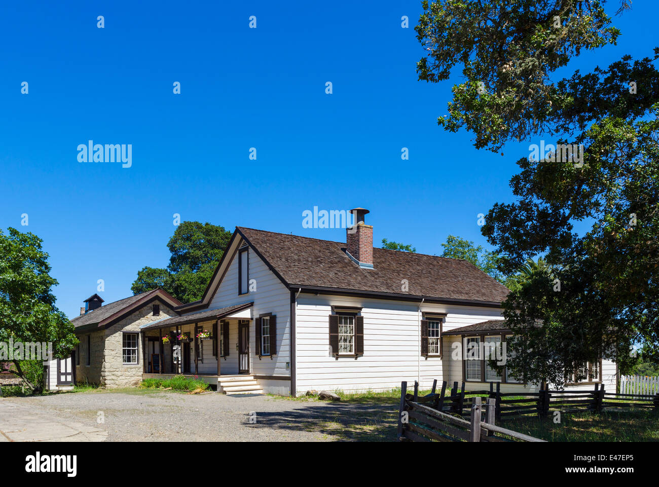 Jack London's Cottage, Jack London State Historic Park, Glen Ellen, CALIFORNIA, STATI UNITI D'AMERICA Foto Stock