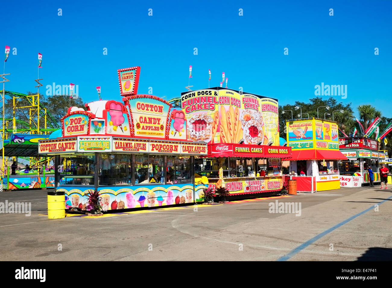 Cibo consession stand Florida State Fair Tampa FL Foto Stock