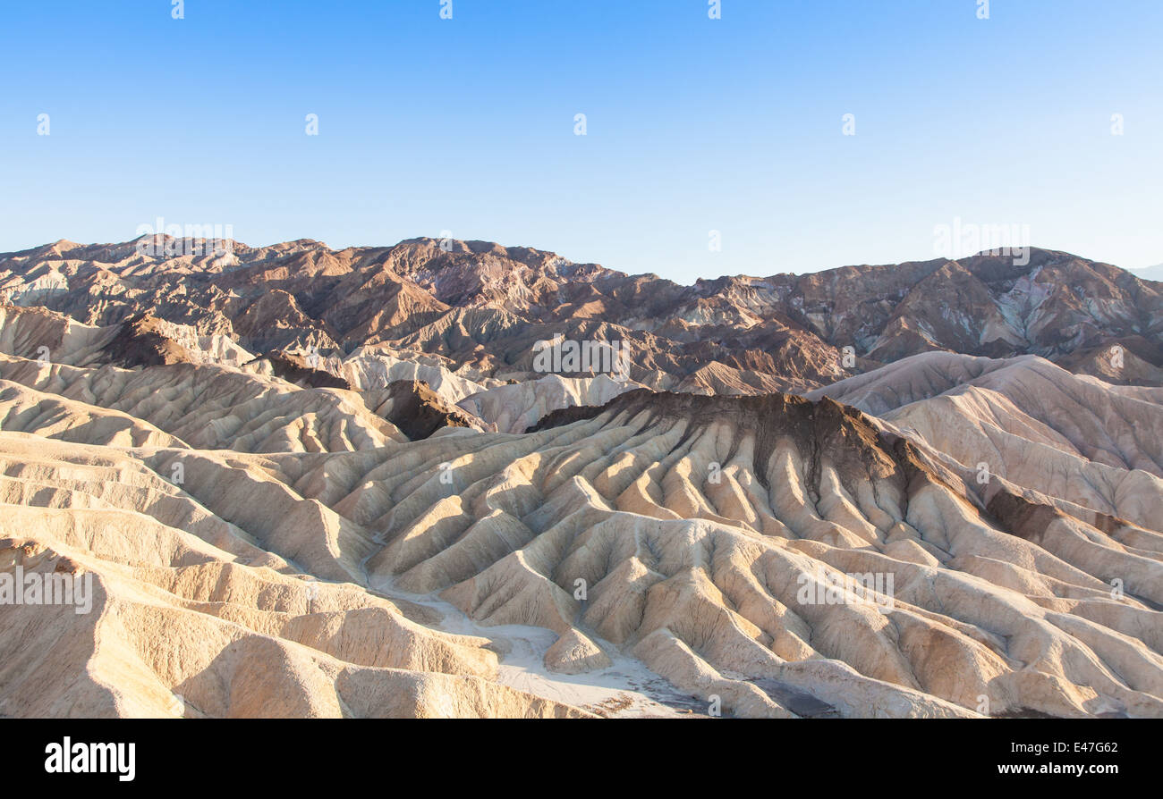 Death Valley, California. Panorama dal punto Zabriesie al tramonto Foto Stock
