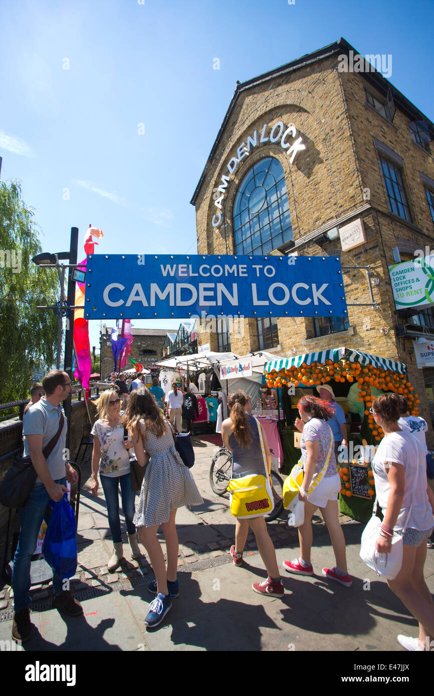 Camden Lock, Camden Town London Borough of Camden, London, England, Regno Unito Foto Stock