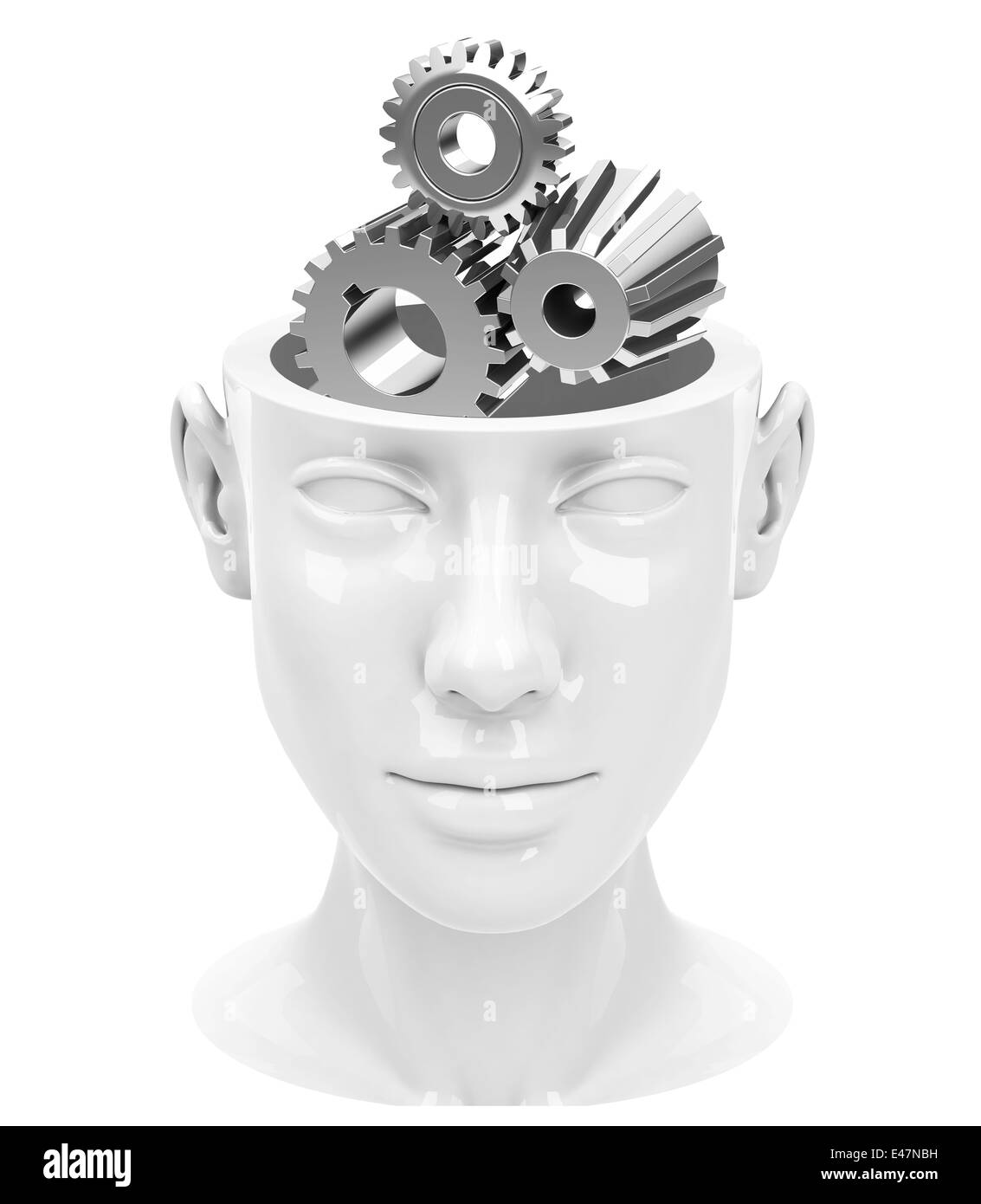 l'ingranaggio di cervello Foto Stock