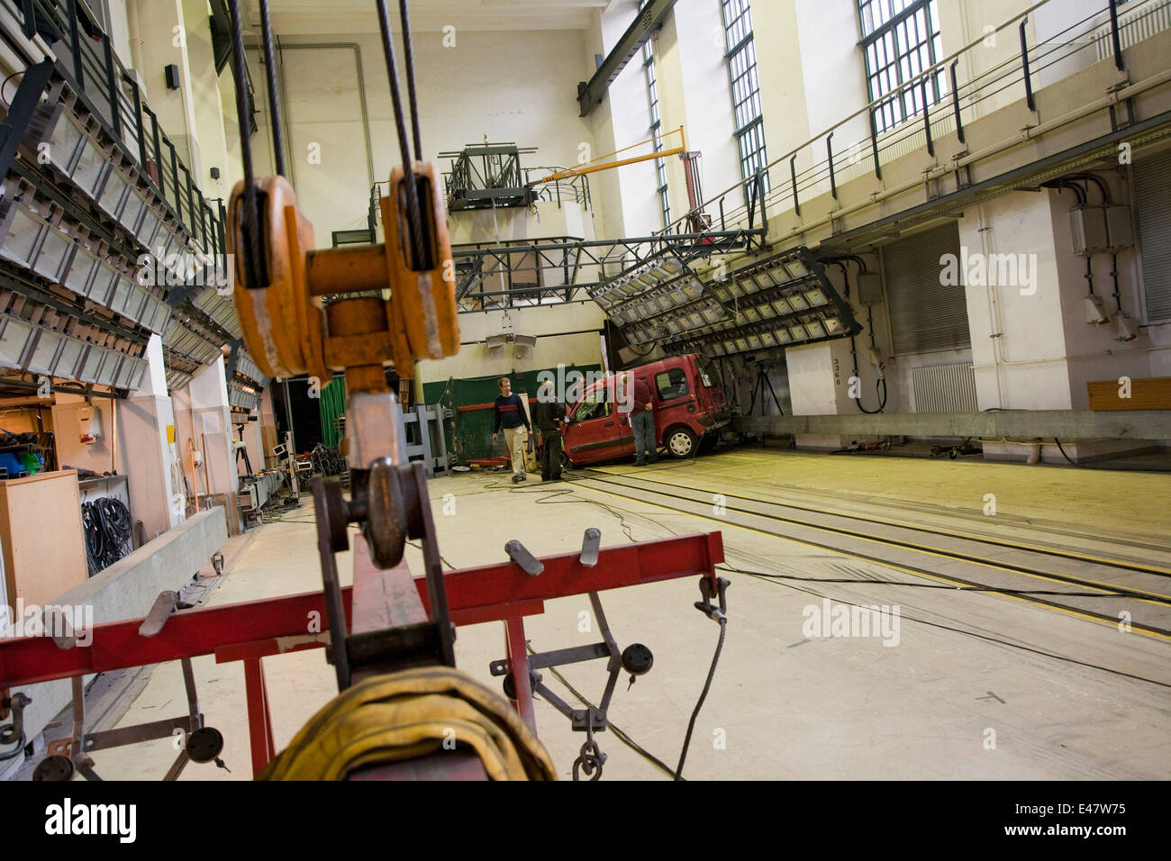 Crash Test con seggiolini per bambini Foto Stock