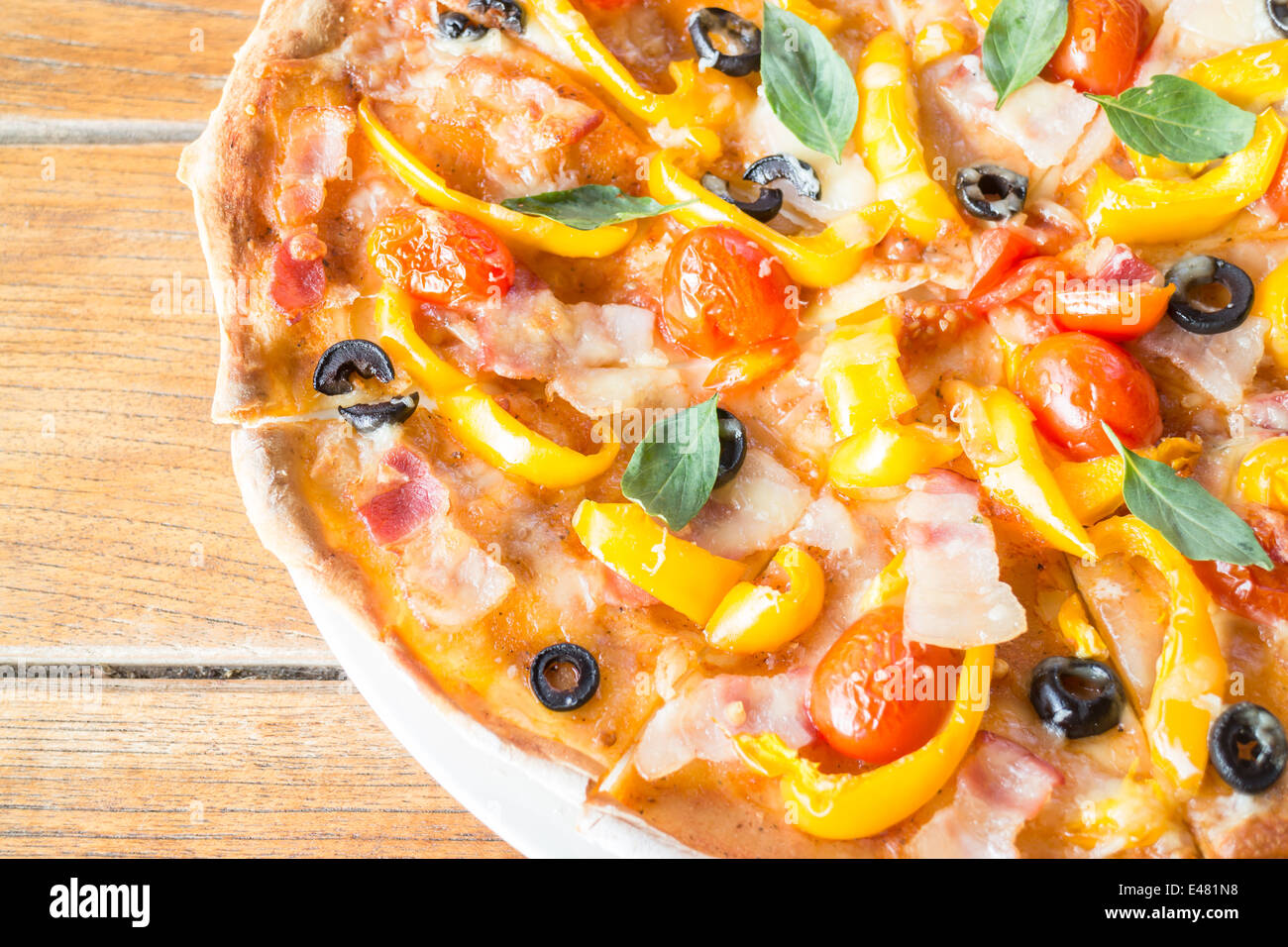 Ingredienti colorati di pizze, stock photo Foto Stock