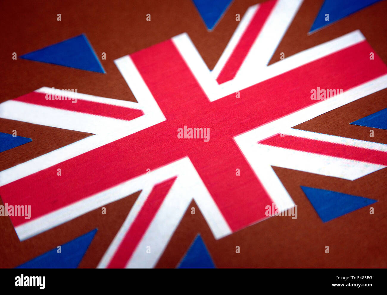 Scozia voti su indipendenza dal Regno Unito il 18 settembre 2014 - Union Jack flag con Blu Scozia separati Foto Stock