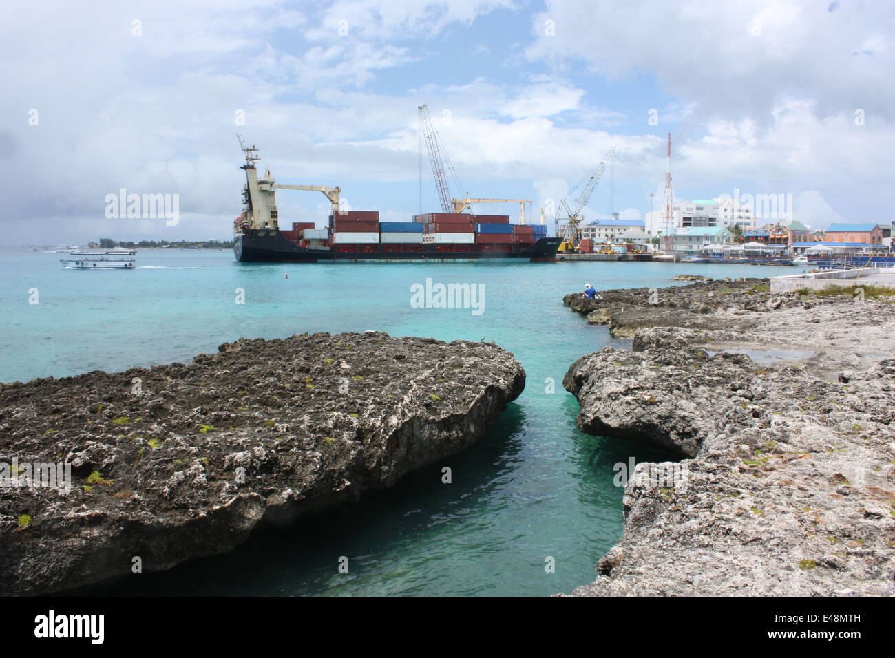 Il porto di Georgetown, Grand Cayman Foto Stock