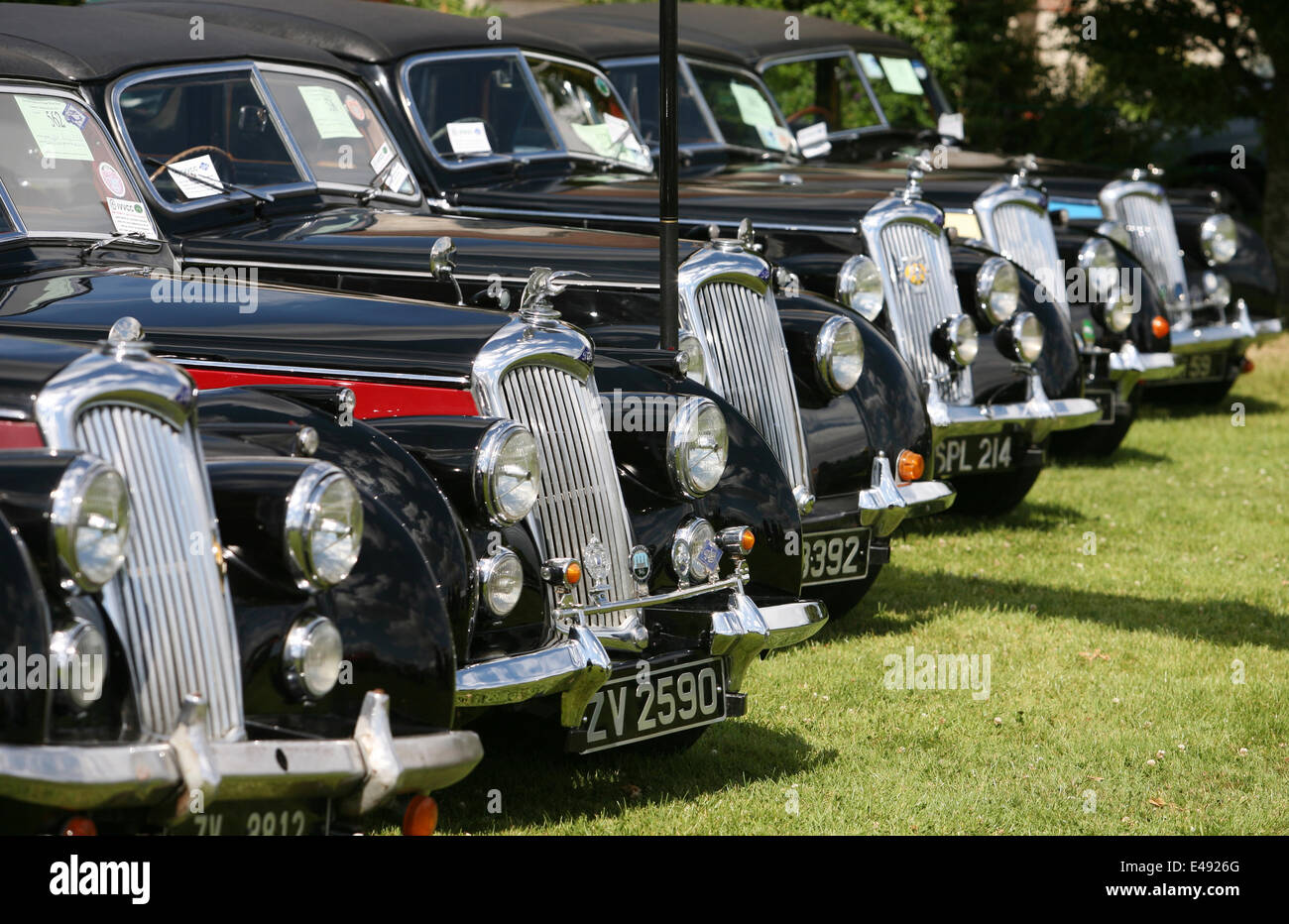 Dublino, Irlanda. 6 Luglio, 2014. Terenure classico e Vintage car show Dublin 2014, dotate di un forte giro di Riley autovetture provenienti da tutta l'anni. Terenure è uno di Irlanda la più grande raccolta di classici e auto d'epoca, con questo essendo il suo ventitreesimo anno consecutivo. Credito: Ian Shipley/Alamy Live News Foto Stock