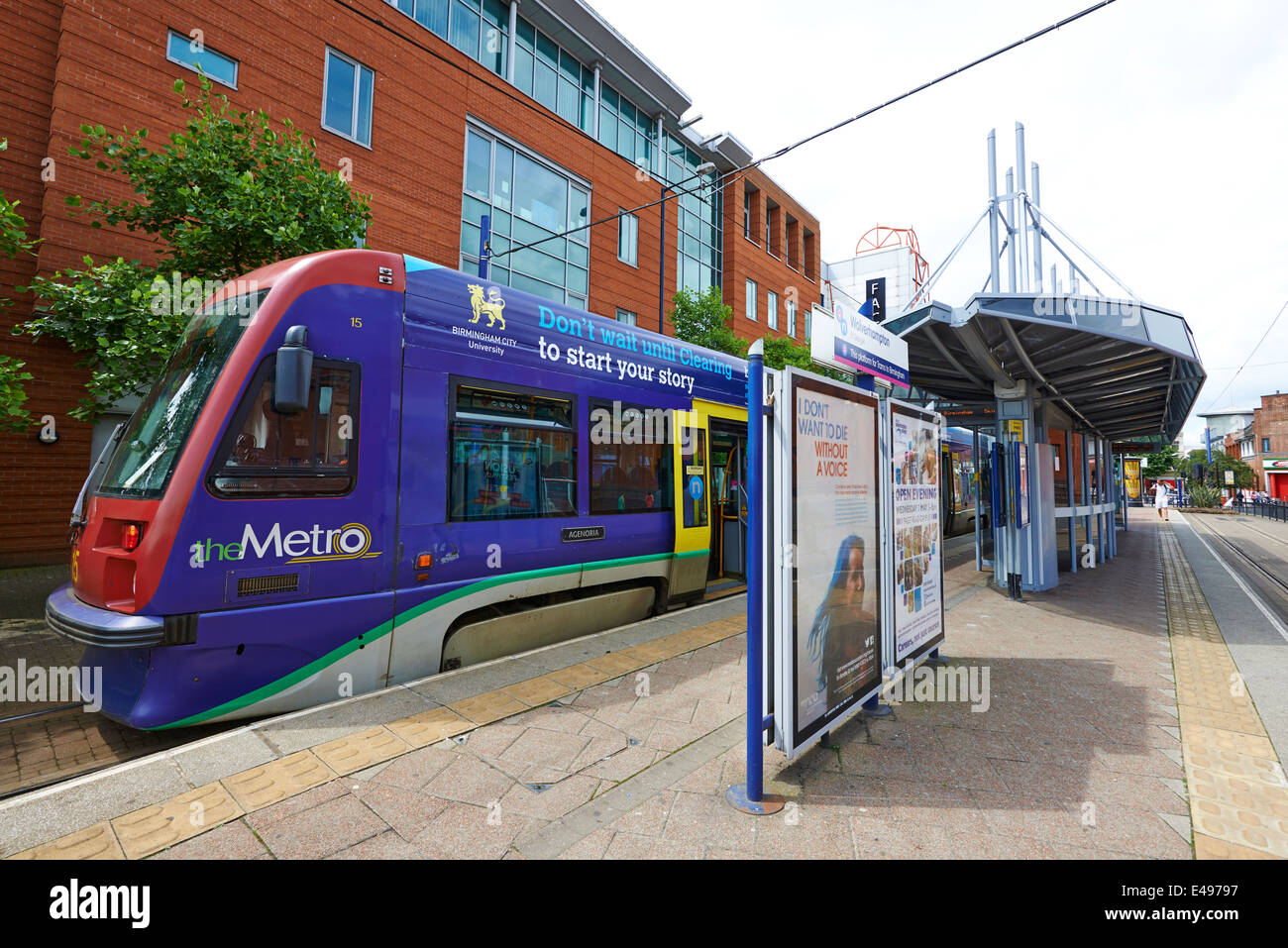 St George Stazione della metropolitana alla fermata del tram Bilston Street Wolverhampton West Midlands, Regno Unito Foto Stock