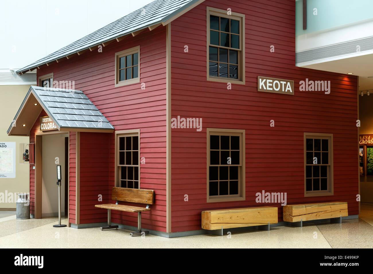 Ingresso di destinazione presentano Colorado (e la città di Keota), Storia Colorado Centre (museo), Denver, Colorado, STATI UNITI D'AMERICA Foto Stock