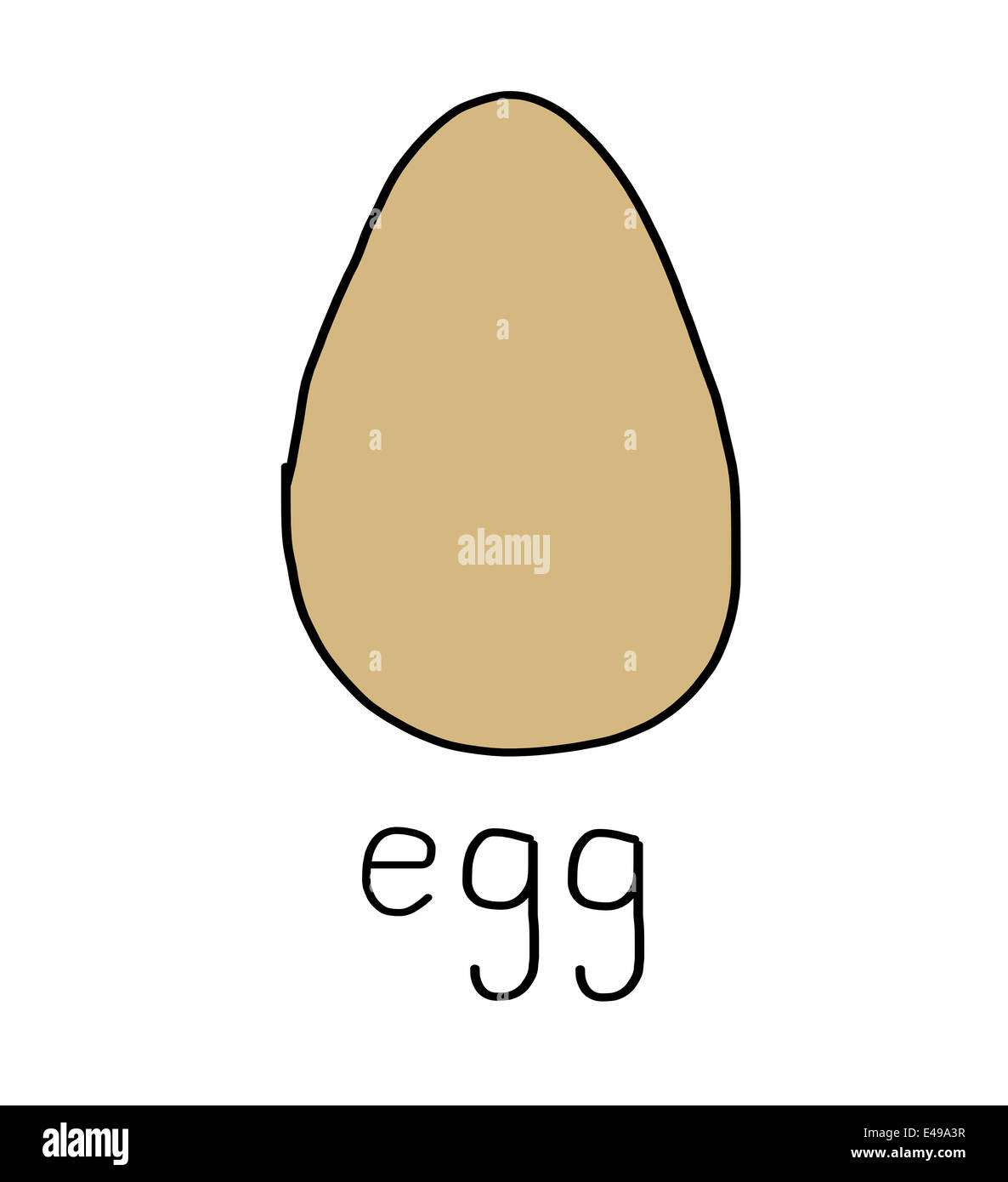 Illustrazione di alfabeto parole - uovo Foto Stock