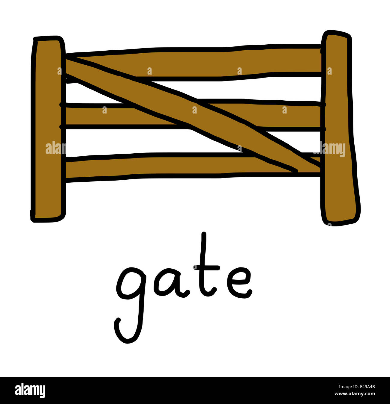 Illustrazione di alfabeto parole - gate Foto Stock